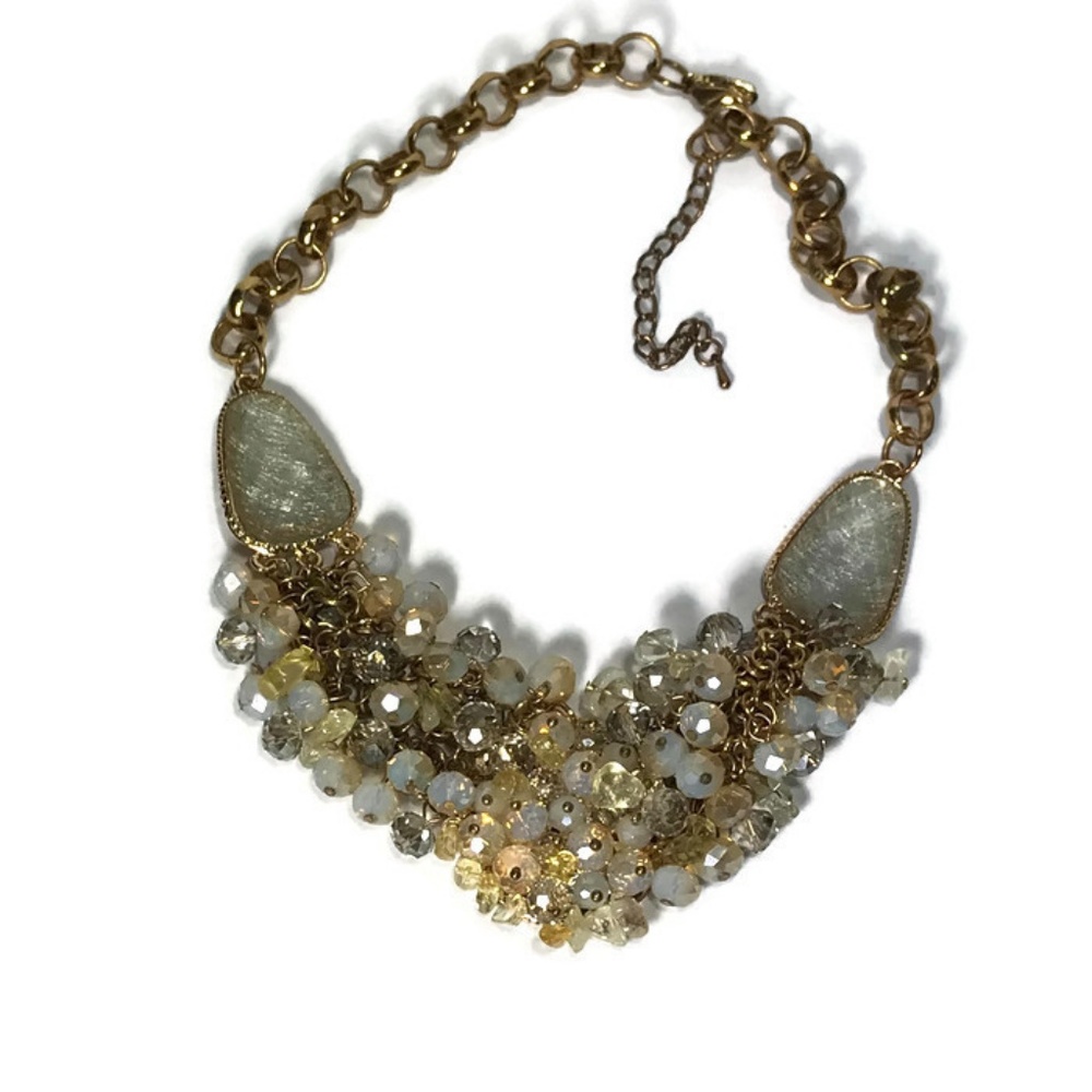 FABULOUS NATASHA JEWELED STATEMENT NECKLACE